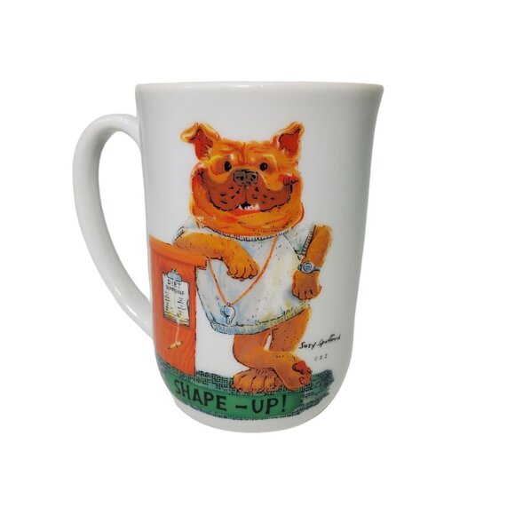 Vintage Suzy's Zoo 1976 Shape-Up 8 oz Porcelain Coffee Tea Mug Cup - Picture 4 of 7